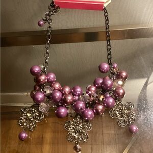 Candie's Purple and Silver Statement Necklace $15.